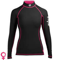 Zhik Lange Hülse Der Frauen Spandex Rash Vest / Wächter - Schwarz / Pink