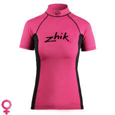 Zhik Womens Short Sleeve Spandex Rash Vest / Guard - Pink