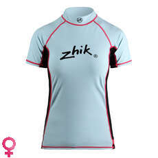 Zhik Womens Short Sleeve Spandex Rash Vest / Guard - Sky Blue