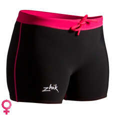Zhik Womens Spandex Rash Shorts - Black/Pink